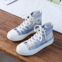 高帮帆布鞋女韩版设计感小众jk鞋子春季新款学生百搭ulzzang潮流s 高帮冰淇淋 35