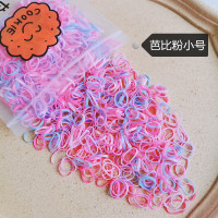 婴儿发圈一次性不伤发TPU橡皮筋 女宝宝发绳扎啾啾小圈儿童扎头发 芭比粉小号