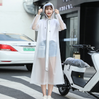 雨衣长款全身防暴雨时尚户外单人徒步防水风衣潮成人雨衣男女加厚 白色拉链款 XL