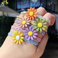 灵雁成人发绳宝宝小皮筋头绳扎头发橡皮筋发饰韩国女童雏菊发圈 雏菊[颜色混搭]10条装