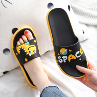 踩屎感拖鞋女夏季ins外穿家用居家浴室防滑情侣室内可爱凉拖鞋男 黑色[恐龙星球] 35-36[适合34-35脚穿]