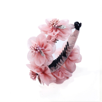 花苞丸子头盘发器懒人神器韩式发夹后脑勺发圈发卡抓夹扎发头饰女 韩红色-茉莉花