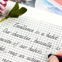 中英文字帖意大利斜体英语圆体花式奶酪体大学生花体练字帖初中高中生成人硬笔书法临摹钢笔速成神器练字帖大学生考研一二英语四级