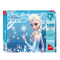 公主拼图爱莎艾莎冰雪奇缘安娜平图儿童女孩学生成人减压拼板玩具 单个爱莎公主盒装拼图[内含100小片]