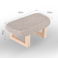 实木小凳子客厅创意复古小板凳家用成人穿鞋凳沙发换鞋凳布艺矮凳 17公分高纯色(环保无油漆)