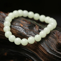 夜光石手链女式日韩佛珠8mm夜间发光手串夜明珠情侣送女友礼物 直径约8mm