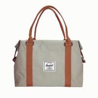 旅行出差帆布手提包大容量男士行李袋健身便携短途套拉杆女登机包 卡其 大