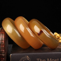 正宗牦牛角手镯天然凉血养生清热手环手串西藏民族风男女情侣镯子 牦牛角手镯内径53mm [礼盒装]