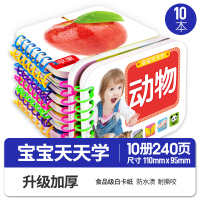 婴幼儿童早教认知卡片宝宝识物识图识字卡片早教书籍启蒙益智玩具 宝宝天天学 全套10本