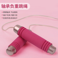 负重钢丝专业成人健身小学生中考专用燃脂大人加重男女士海绵跳绳 纯黑色钢丝跳绳[170g]