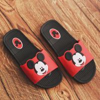 迪士尼凉拖鞋女夏季可爱居家家用拖鞋男室内浴室拖鞋情侣防滑软底 671红色(新版) 39