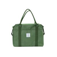 小行李包女短途旅行包男韩版大容量轻便简约帆布手提待产包收纳袋 绿色-(不套拉杆) 大