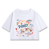 情侣装短袖甜酷t恤正肩夏季薄款高腰短款别致上衣女设计感小众潮 148*白色(短款) M