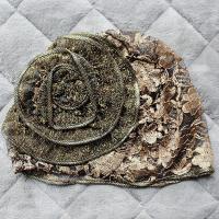 夏天新款复古镂空蕾丝头巾帽洋气大花朵包头帽遮白发薄头套女帽子 蕾丝款 金咖色 M(56-58cm)