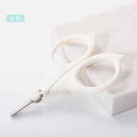 婴儿指甲剪新生专用儿童指甲剪宝宝防夹肉指甲剪婴儿磨甲器 白色 单个装