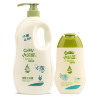 小浣熊儿童沐浴露洗发水二合一婴儿宝宝洗护洗发水沐浴乳 浅绿色 1200ml