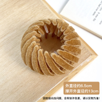韩国懒人发夹扎高马尾蓬松头发神器鸟巢发圈丸子头发饰盘发抓夹女 卡其绒布鸟巢