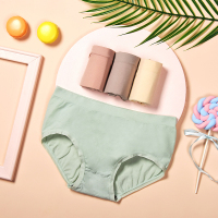 浪漫春天少女士内裤2020新款时尚中腰女生石墨烯抗菌底裤三角 4件装 F 均码(80—120斤)