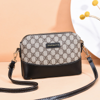 三层小包包女包2021春夏新款潮时尚百搭斜挎包女士简约单肩妈妈包 黑色-GD款