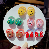 2021年新款婴幼儿宝宝不伤发宝宝皮筋小小号头绳头饰女童发饰头花 2#笑脸+蝴蝶结10件套