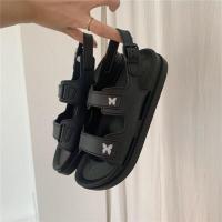 韩版新款时尚学院风ins度假沙滩凉鞋夏季防滑休闲港风凉鞋女士 黑色 36 36-37(适合35-36的脚)