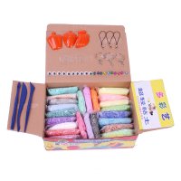 多彩艺24色珍珠雪花泥超轻粘土彩泥橡皮泥3d创意DIY儿童玩具 24色雪花泥袋装