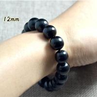 清仓特价花牦牛角手串佛珠文玩圆珠男女民族风黑牛角饰品手链便宜 12mm黑牛角17颗