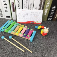 宝宝益智早教玩具手眼协调教具1-3周岁男女孩磁性钓鱼抓虫子游戏 毛毛虫+8音琴