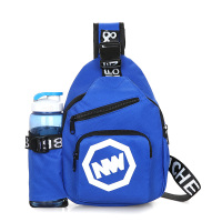 儿童胸包男童潮牌休闲斜挎包时尚帅气小背包男孩户外旅行单肩包包 宝蓝
