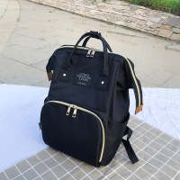 双肩包女包2021新款防盗休闲书包女韩版高中学生可手提宝妈背包女 黑色