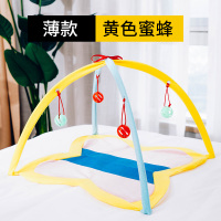 猫咪逗猫棒玩具幼猫自嗨帐篷铃铛球躺着玩的猫玩具套装易折叠便捷 普通款黄色蜜蜂