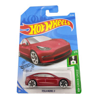 风火轮火辣小跑车合金车模型儿童玩具车礼物特斯拉TESLA MODEL 3 174 红色 特斯拉 MODEL 3