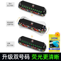 停车号码牌停车牌双汽车摆件移车临时挪车车载手机留号器车电话牌 1.【双号码】圆彩款-荧光更清晰★送清洁软胶
