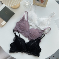 少女禁令 内衣女超薄款大胸显小收副乳调整型无钢圈文胸罩套装夏 白色 单件 32/70AB