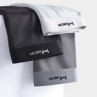 猫人石墨烯抗抑菌男士内裤青少夏季新品超薄冰丝无痕中年平角裤头 M1224 XL