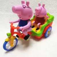小猪电动玩具车可转弯猪爸爸三轮车充电版猪小妹三轮车宝宝礼物 猪爸爸三轮 官方标配