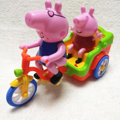 小猪电动玩具车可转弯猪爸爸三轮车充电版猪小妹三轮车宝宝礼物 猪爸爸三轮 官方标配