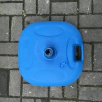 户外遮阳伞 大摆摊伞庭院伞太阳伞底座 广告伞底坐 塑料水桶架子 20L蓝色底座