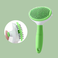 猫梳子狗梳毛刷猫咪除毛脱毛撸去浮毛专用神器猫毛清理器宠物用品 苹果绿