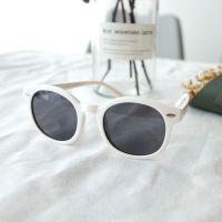 儿童墨镜夏季男童女童偏光太阳镜幼儿男女宝宝户外防晒遮阳眼镜潮 白框白腿