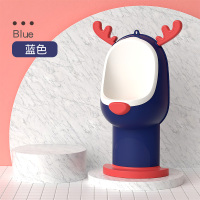 小孩男孩站立挂墙式便斗宝宝坐便器小便尿盆儿童尿壶马桶尿尿神器 蓝色