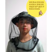 防蚊虫头网防蚊虫帽钓鱼帽夜钓水上活动野营花园果园户外渔具 黑色 均码