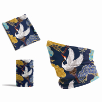 酷然户外防晒面罩魔术头巾冰丝脖套防紫外线男女面巾骑行薄款围脖 [时尚款]仙鹤