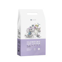 洁客膨润土猫砂薰衣草味无尘除臭结团猫砂5L宠物猫咪用品8斤 薰衣草