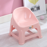 儿童靠背椅子小孩椅子塑料加厚小板凳宝宝椅家用婴幼儿创意凳 浅粉色