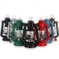 复古煤油灯手提马灯桅灯野营露营应急照明灯仿老式油灯可装饰 20CM高红色