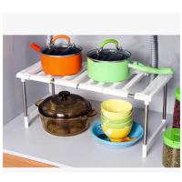 厨房置物架锅架桌面收纳架塑料架子柜子多层卧室分层书架鞋架 单层水槽架 0层
