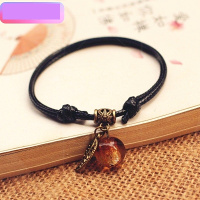 驱蚊器随身携带大人脚环全国防水夜光驱蚊手环防蚊手链脚链 咖啡绳叶子渐变孔绿色(不发光)