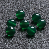 7a天然绿玛瑙散珠子半成品DIY饰品配件水晶材料绿色玛瑙整包 优选6mm 60颗粒