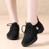 春夏季软底网面舞蹈鞋女透气女式妈妈广场舞鞋跳舞鞋防滑女鞋 黑色 舞-5 39